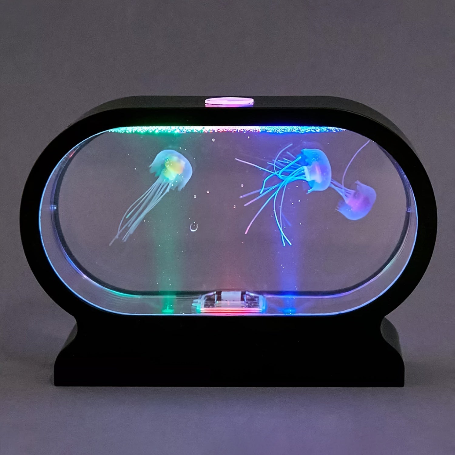 LumiJelly - LED Jellyfish Tafellamp, 3-Kleuren Simulatie Aquarium Nachtlamp, Batterijgevoed, Decoratief Licht