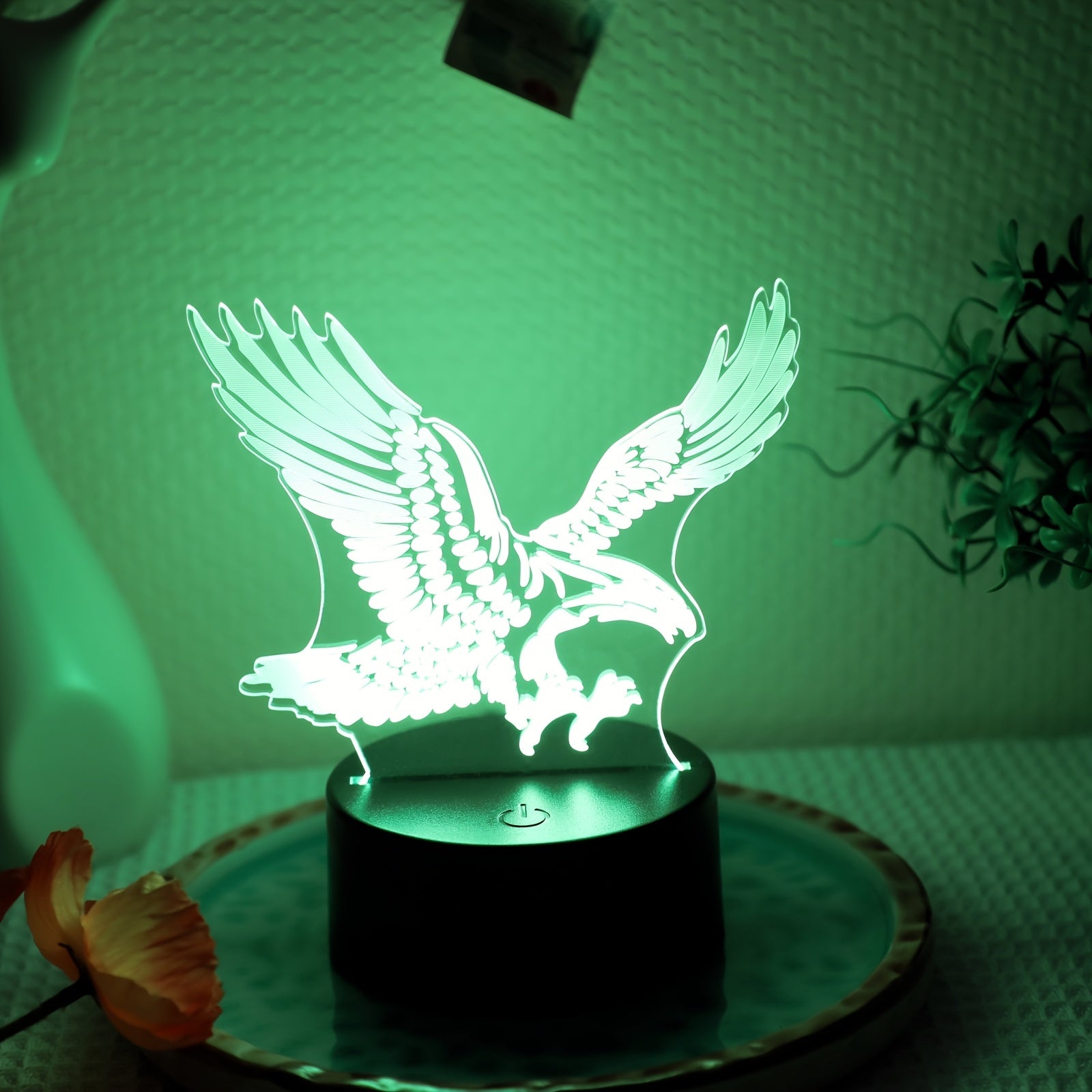 EagleLight - 3D LED Nachtlamp met Touch Bediening, 7 Kleuren USB Tafellamp