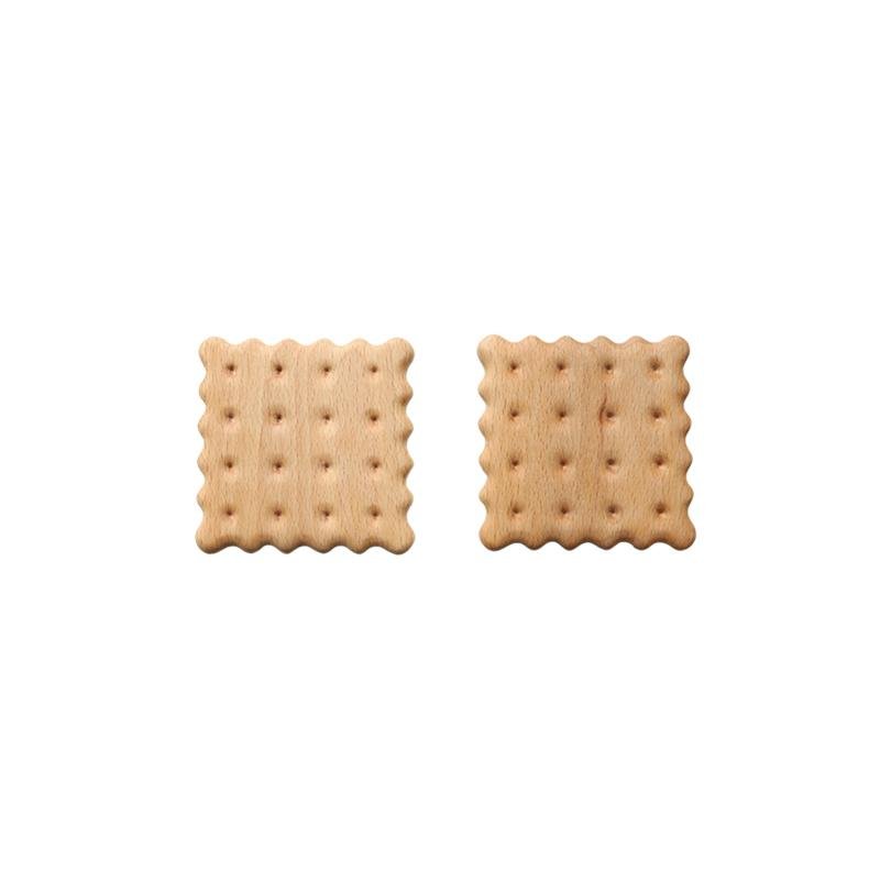 2-delige Houten Onderzetters Geïnspireerd door Biscuit