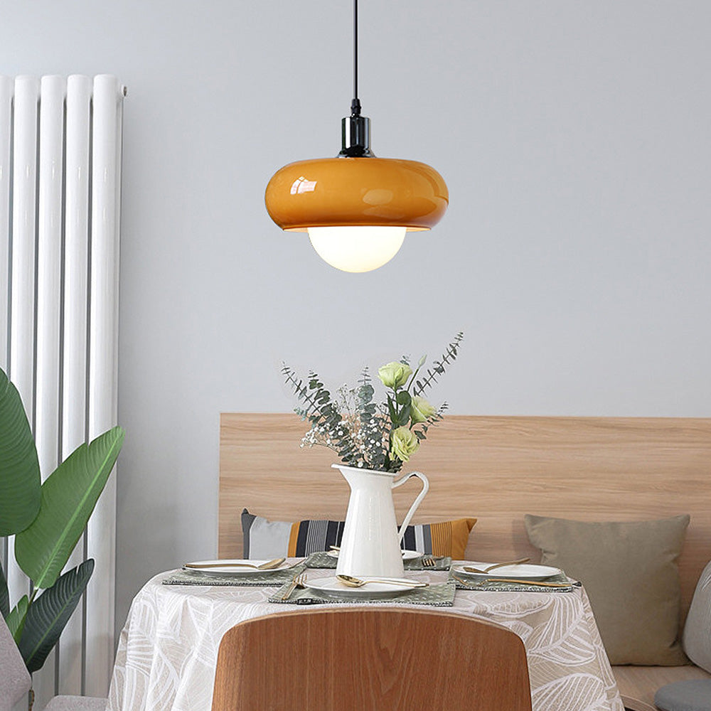 Bauhaus Koffie Glazen Hanglamp