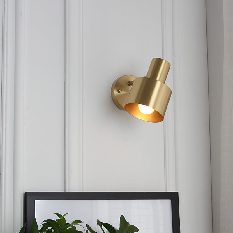 Moderne minimalistische gouden metalen wandlamp