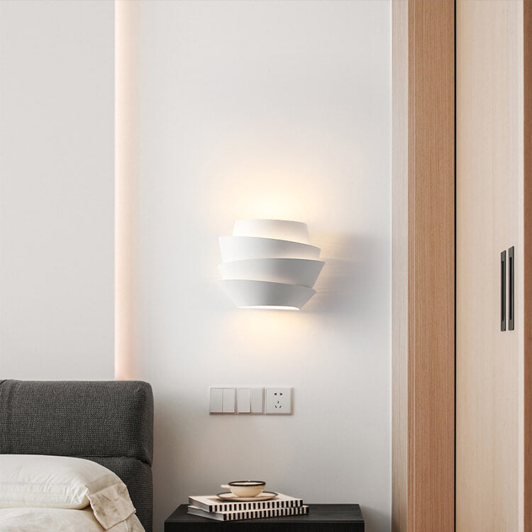 Nordic Minimalistische Lagen Halve Cilinder Ijzeren Wandlamp met 2 Lampen