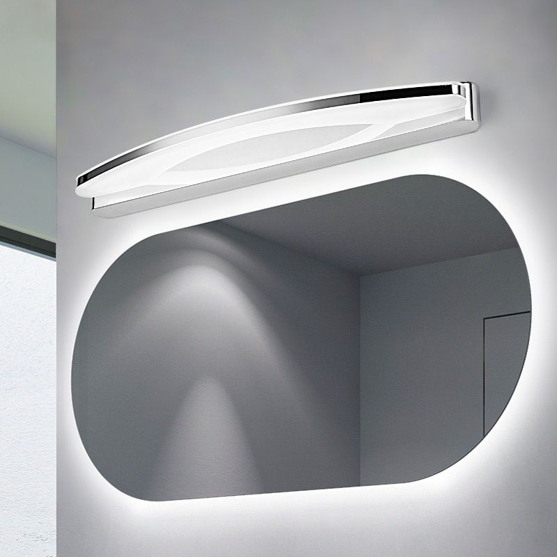 Leigh Moderne Minimalistische Ovale LED Wandlamp Chroom Slaapkamer/Badkamer Metaal Acryl