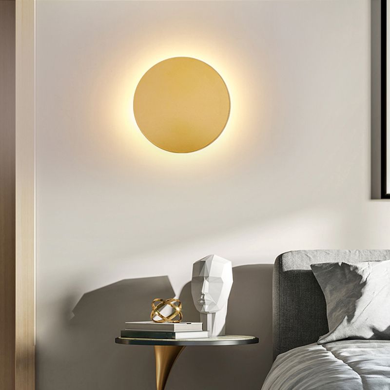 Orr Moderne Ronde Wandlamp - Zwart/Wit/Goud, Metaal, Woonkamer