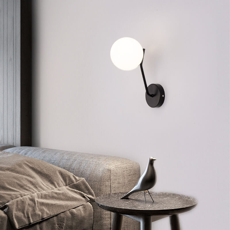 Moderne Bolvormige Glazen Wandlamp