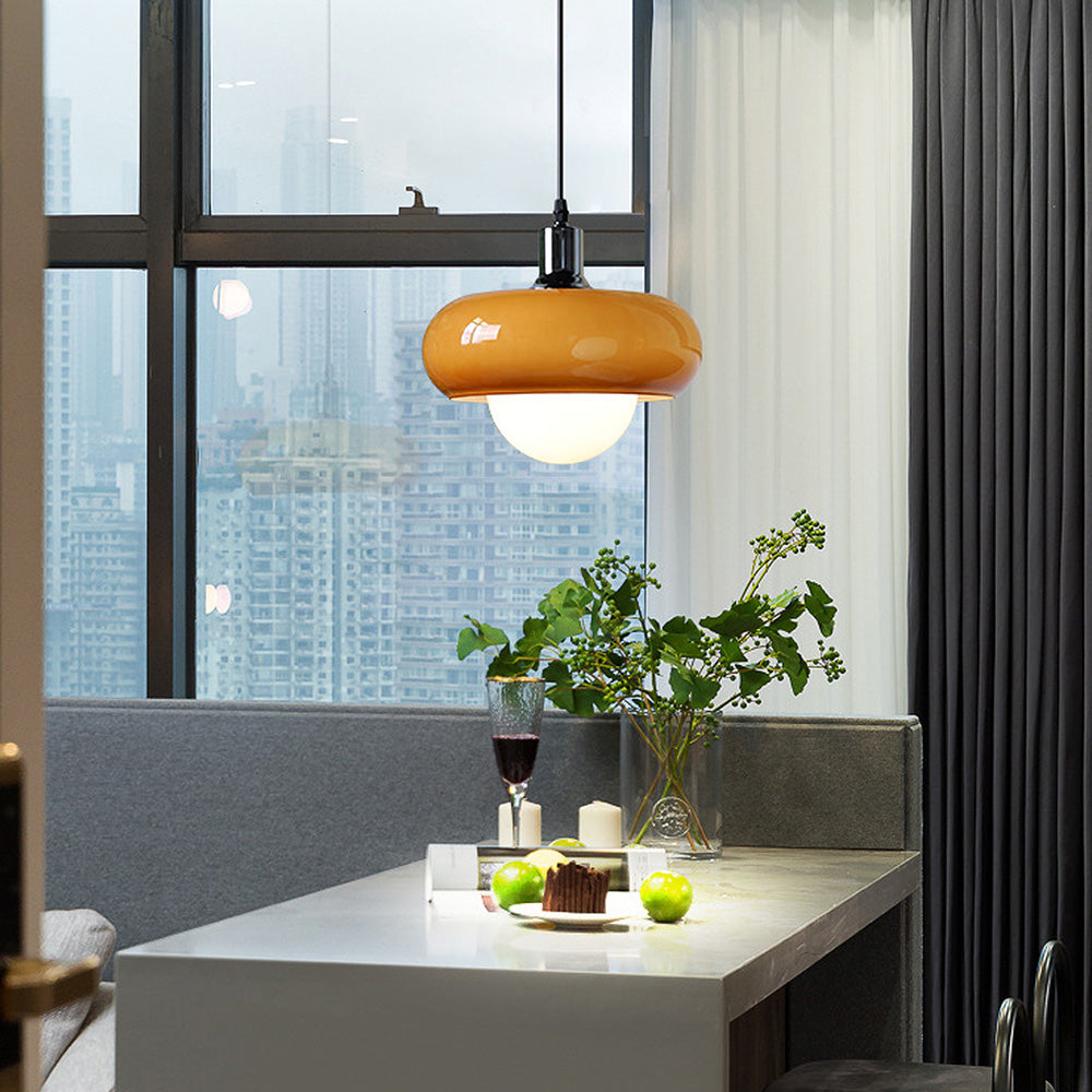 Bauhaus Koffie Glazen Hanglamp