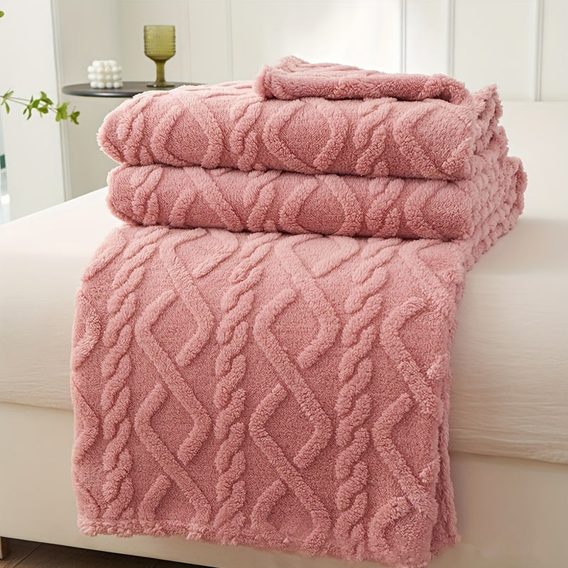 Lamb Fleece Deken - Zachte Warme Multifunctionele Flanellen Deken voor Bed, Bank en Reizen