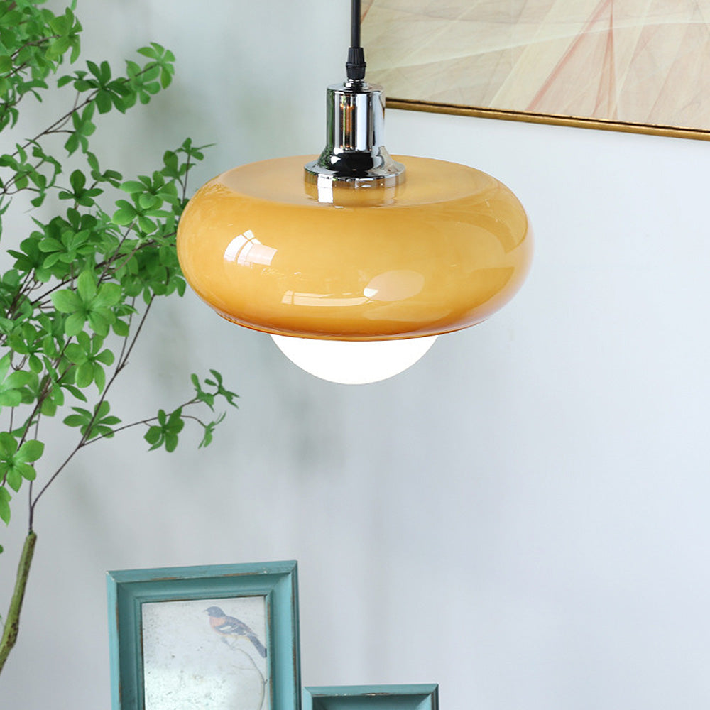 Bauhaus Koffie Glazen Hanglamp