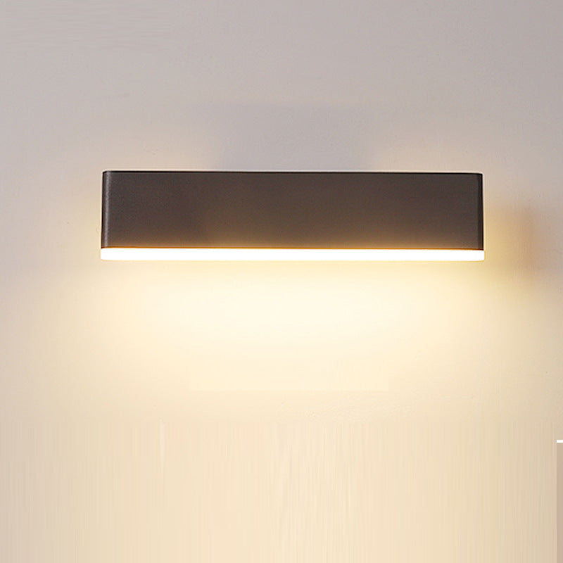 Aqsa Minimalistische LED Wandlamp - Zwart/Goud/Bruin, Slaapkamer, Metaal