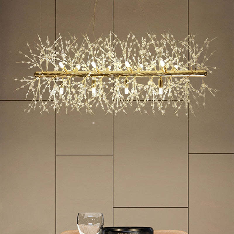 Luna Elegante LED Hanglampen - Wit en Goud Metaal voor Woonkamer en Eetkamer