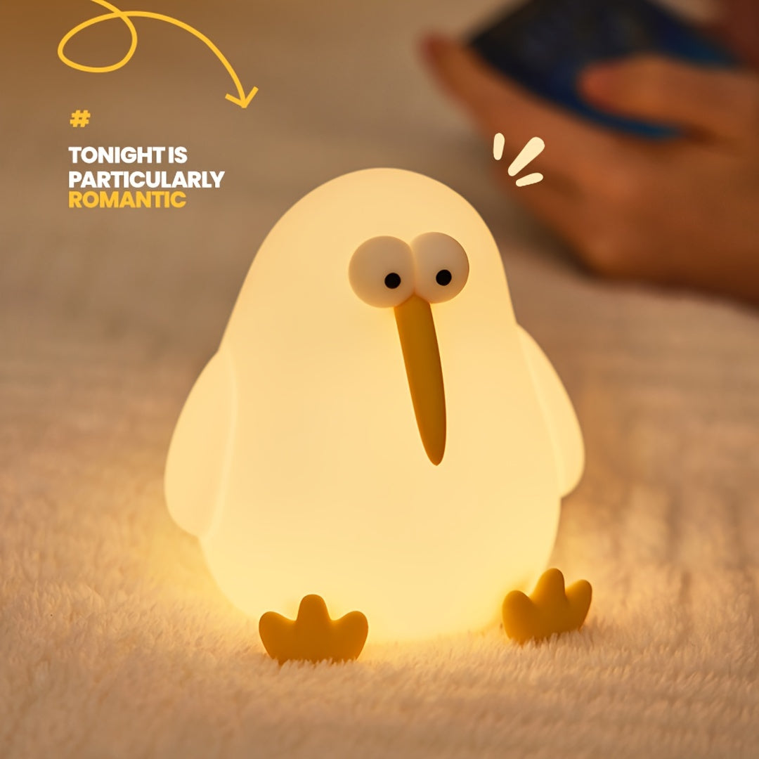 KiwiGlow - KiwiBird LED Nachtlampje, USB Oplaadbaar met Dimbare Touch Sensor