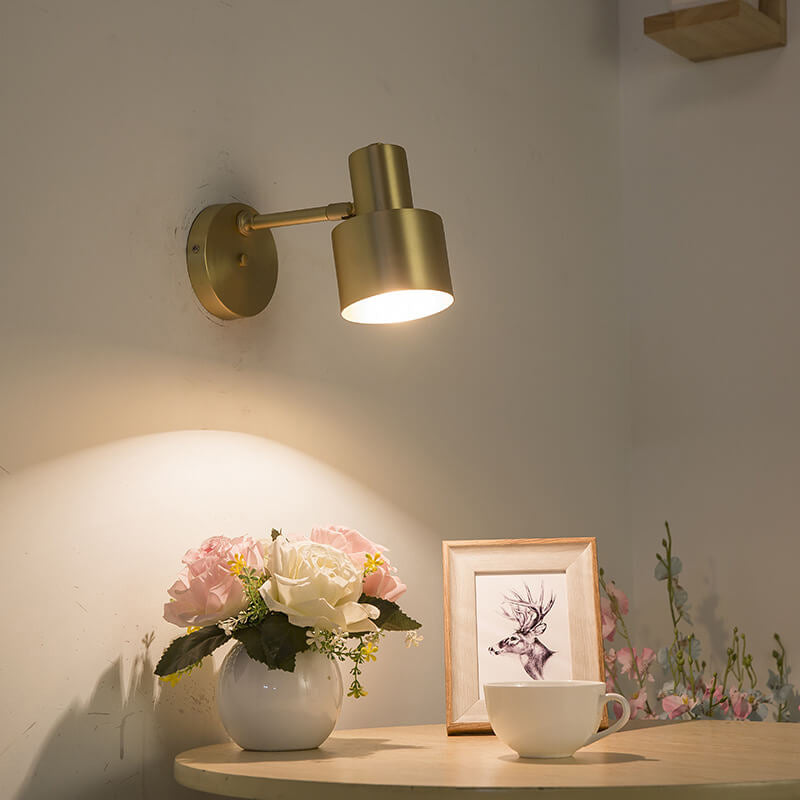 Moderne minimalistische gouden metalen wandlamp