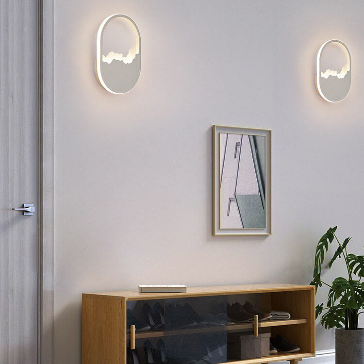 WaveGlow - Ovale LED wandlamp met golfdesign