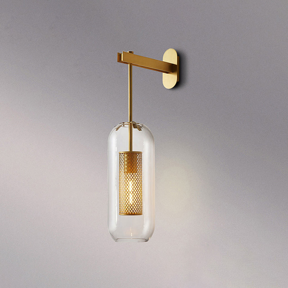 Oneal Industriële LED Wandlamp - Zilver/Goud - Binnen - Metaal/Glas