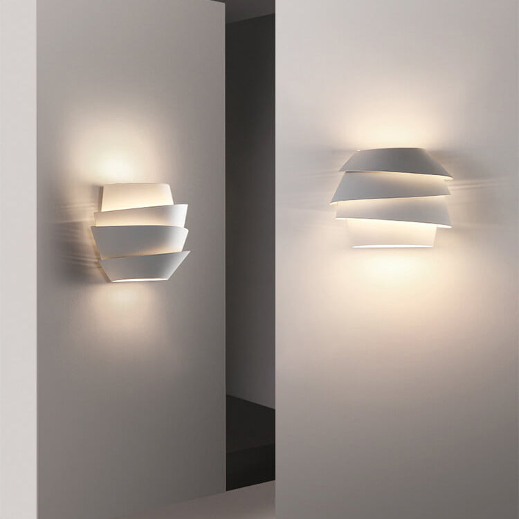 Nordic Minimalistische Lagen Halve Cilinder Ijzeren Wandlamp met 2 Lampen