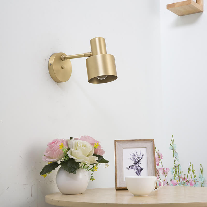 Moderne minimalistische gouden metalen wandlamp