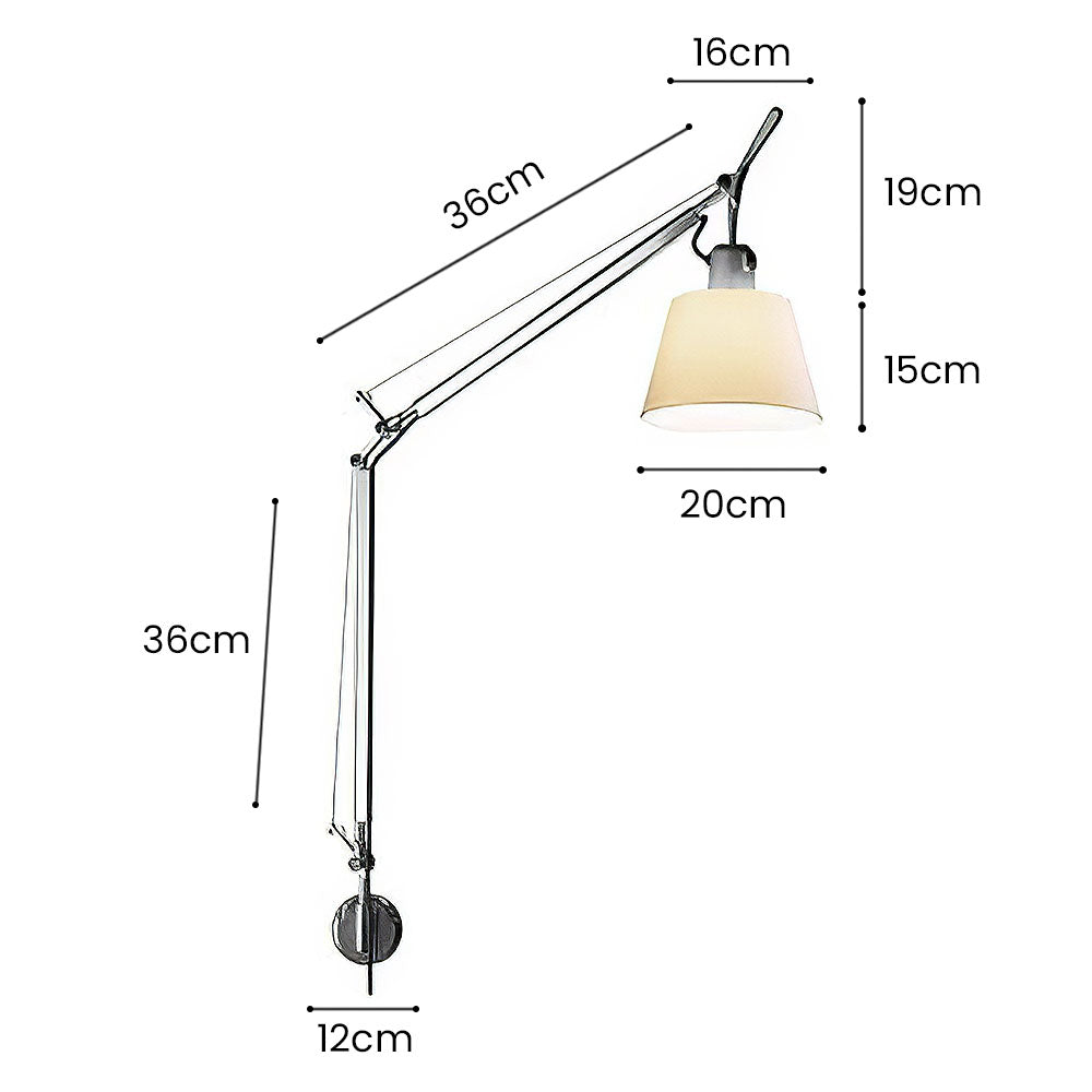 Moderne Draaibare Zilveren Wandlamp