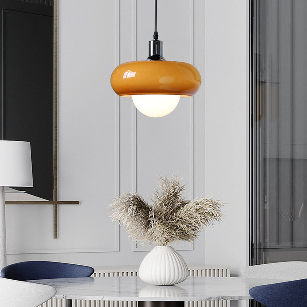 Bauhaus Koffie Glazen Hanglamp