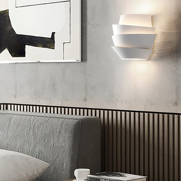 Nordic Minimalistische Lagen Halve Cilinder Ijzeren Wandlamp met 2 Lampen