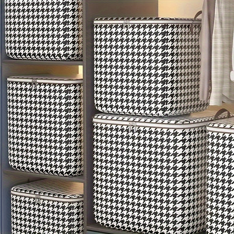 Opvouwbare Houndstooth Opbergdozen met Handvatten