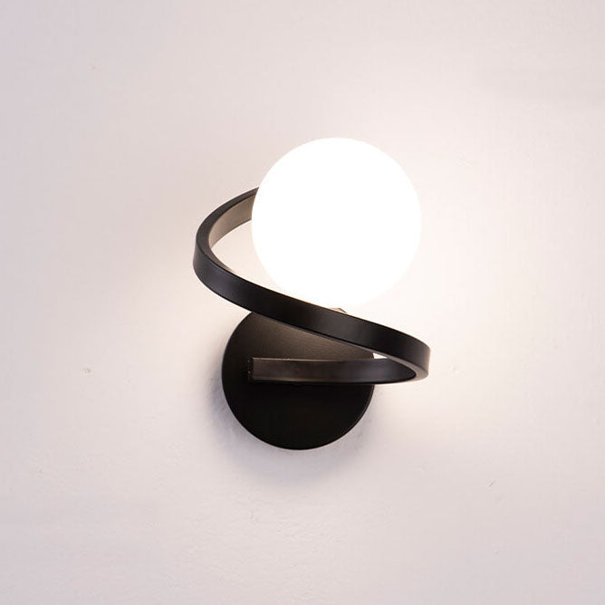 Moderne minimalistische gebogen LED-wandlamp met 1 licht