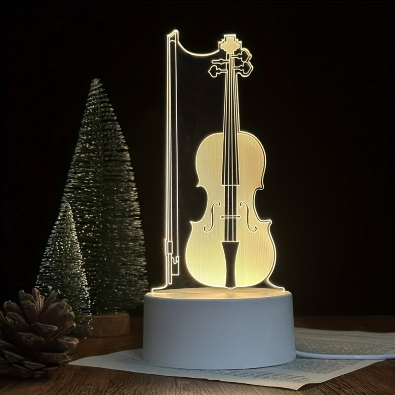 MuziekLamp - 3D Illusie Cello LED Tafellamp