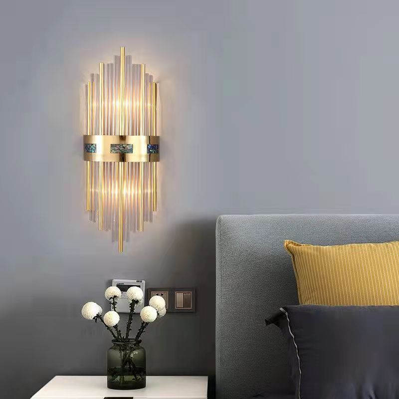 Crystal Kristal LED Wandlamp Goud, Woonkamer/Slaapkamer, Metaal/Acryl