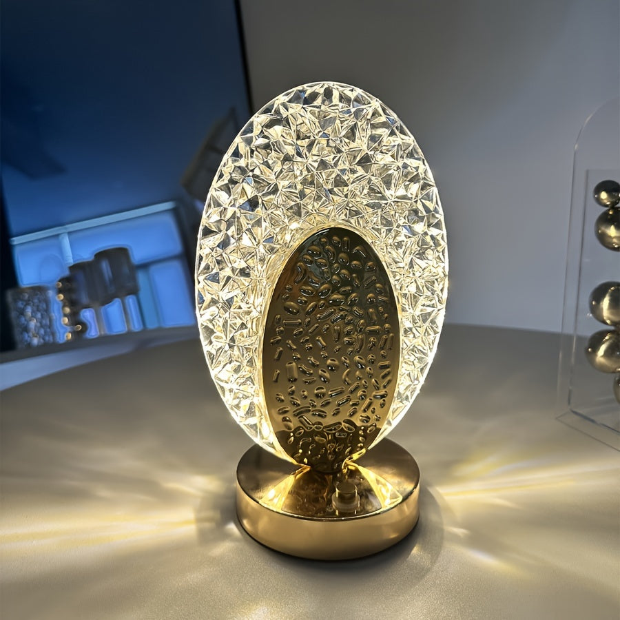 FeatherLamp - USB Touch Tafellamp met Pauwenveer Design, Oneindig Dimbaar LED Licht