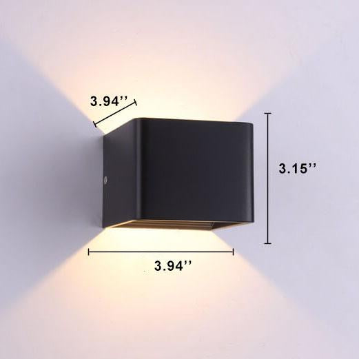 LED-Mini-Vierkante Wandlamp van Aluminium