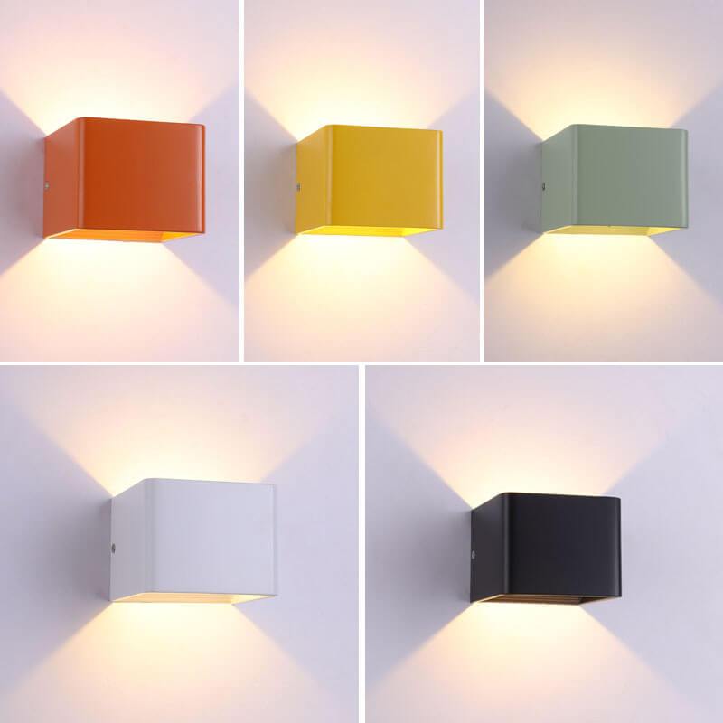 LED-Mini-Vierkante Wandlamp van Aluminium