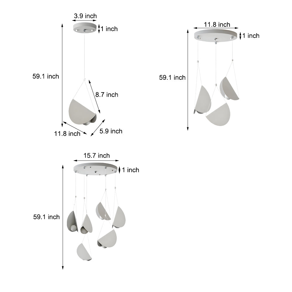 1/3/6-Lichts Minimalistische Lijn Witte Glider Hanglamp