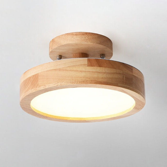 Scandinavische Stijl Ronde LED Semi-Inbouw Plafondlamp