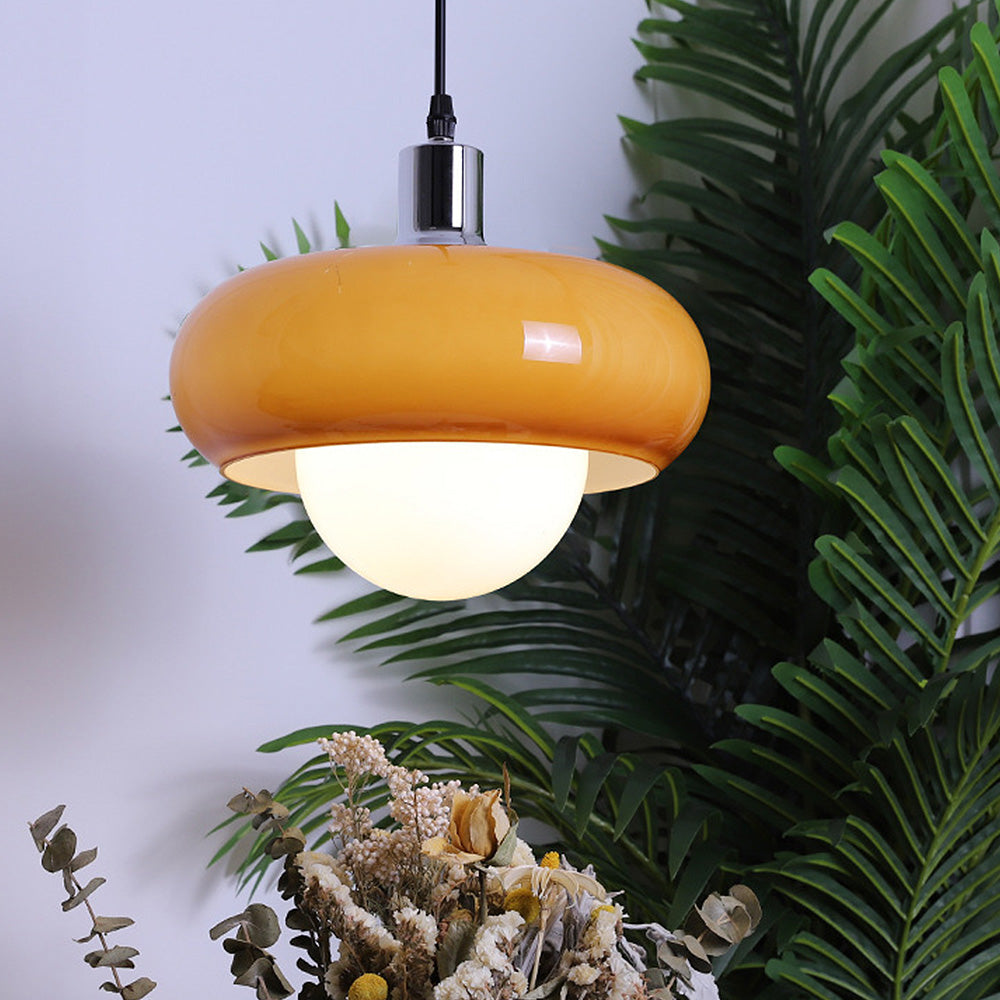 Bauhaus Koffie Glazen Hanglamp