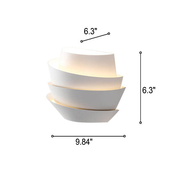 Nordic Minimalistische Lagen Halve Cilinder Ijzeren Wandlamp met 2 Lampen