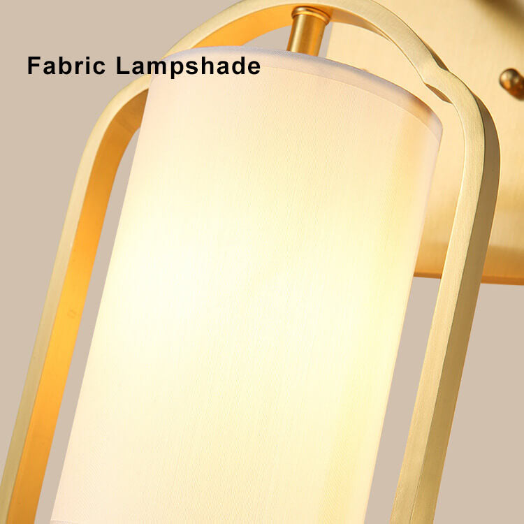 LumiGlow - Moderne 1-lichts wandlamp van stof in Chinese stijl