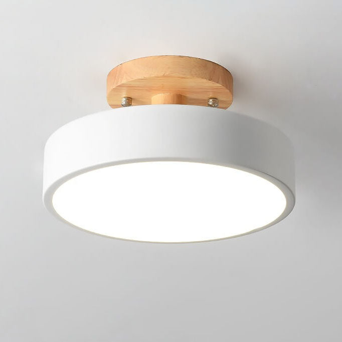 Scandinavische Stijl Ronde LED Semi-Inbouw Plafondlamp