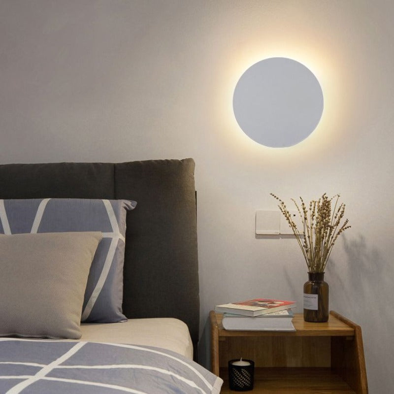 Orr Moderne Ronde Wandlamp - Zwart/Wit/Goud, Metaal, Woonkamer