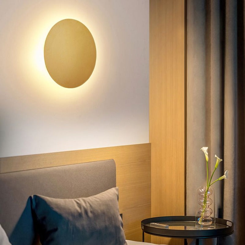 Orr Moderne Ronde Wandlamp - Zwart/Wit/Goud, Metaal, Woonkamer