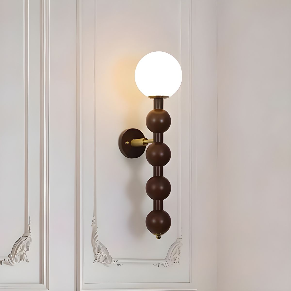 Bauhaus Lange Metalen Wandlamp met Meerdere Bollen