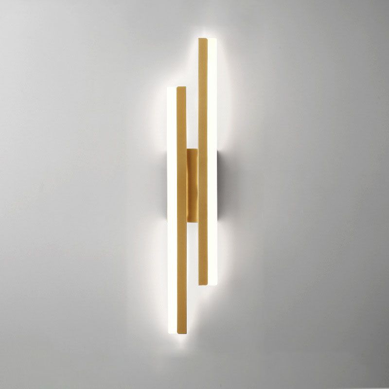 Alana Modern LED Wandlamp - Zwart/Goud, Woon/Slaapkamer, Acryl & Metaal