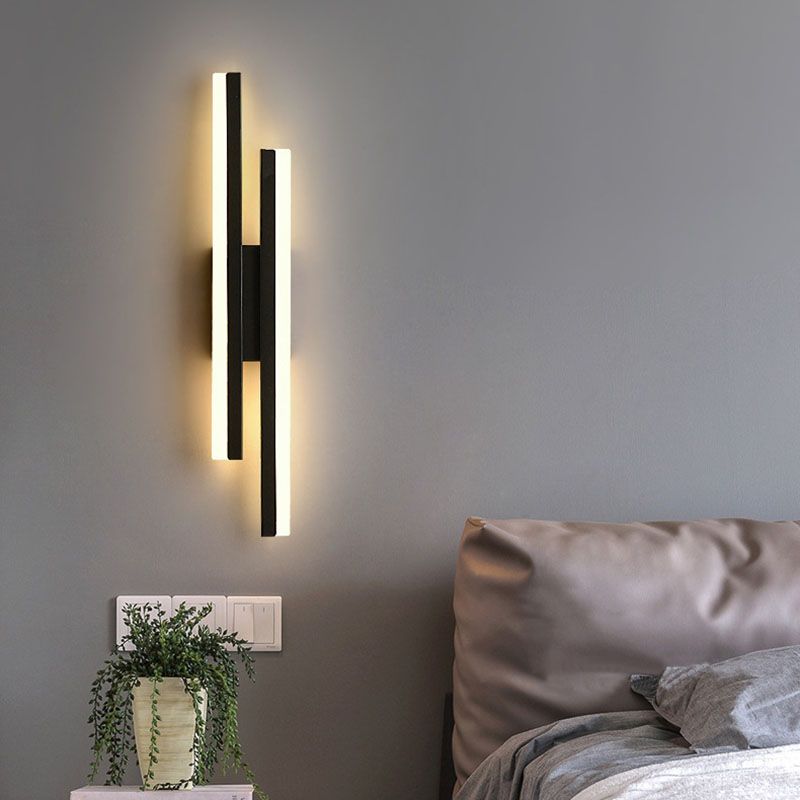 Alana Modern LED Wandlamp - Zwart/Goud, Woon/Slaapkamer, Acryl & Metaal