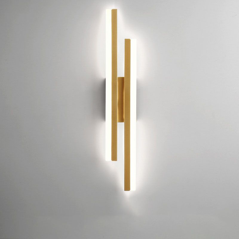 Alana Modern LED Wandlamp - Zwart/Goud, Woon/Slaapkamer, Acryl & Metaal