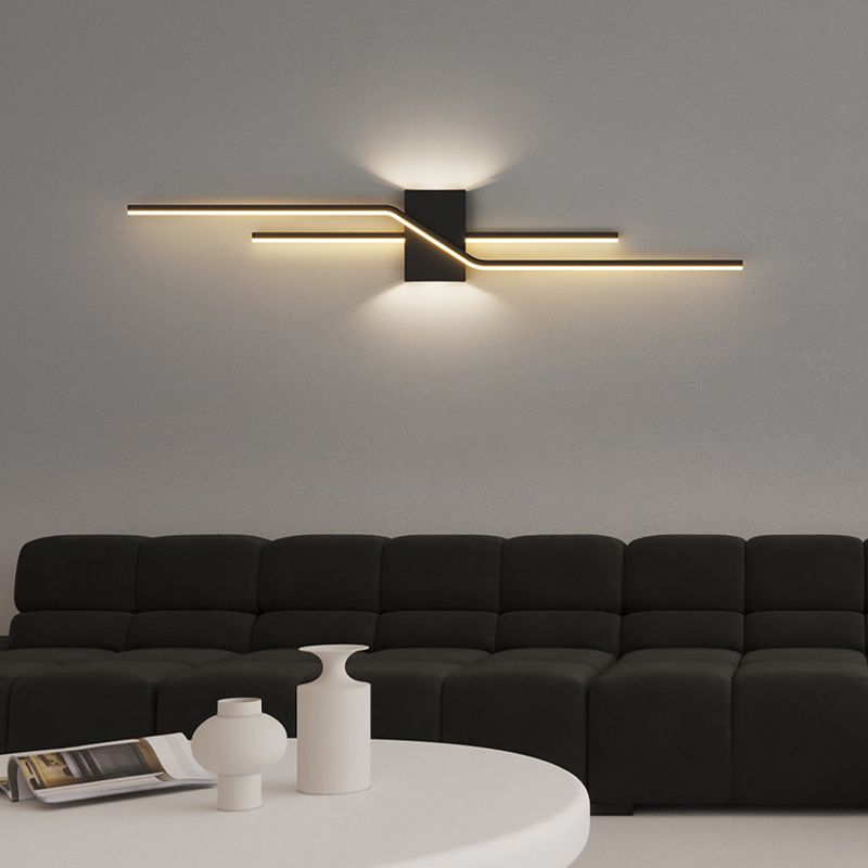 Alana Moderne LED Wandlamp - Zwart/Wit Woonkamer/Slaapkamer