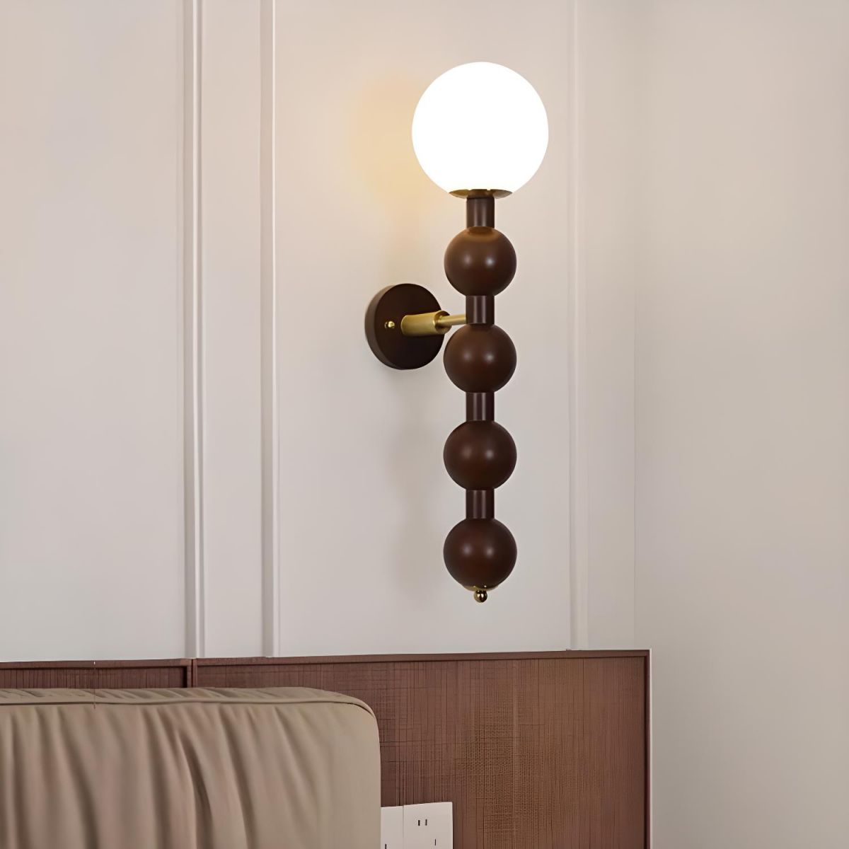 Bauhaus Lange Metalen Wandlamp met Meerdere Bollen