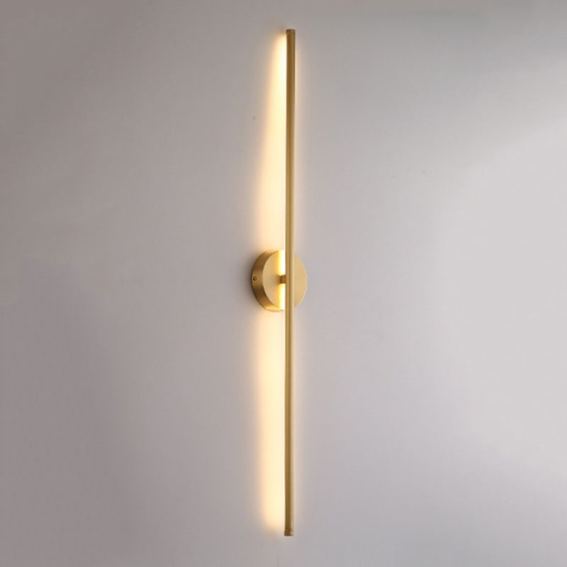 Elias Moderne Lineaire LED Wandleuchte Goud, Binnengebruik, Metaal, Badkamer