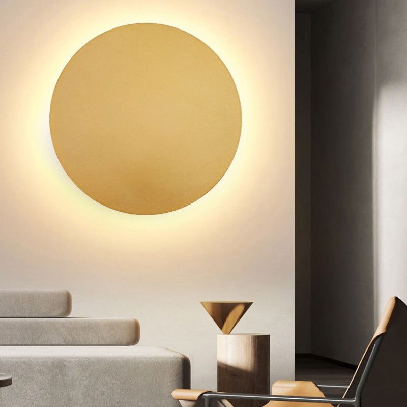 Orr Moderne Ronde Wandlamp - Zwart/Wit/Goud, Metaal, Woonkamer