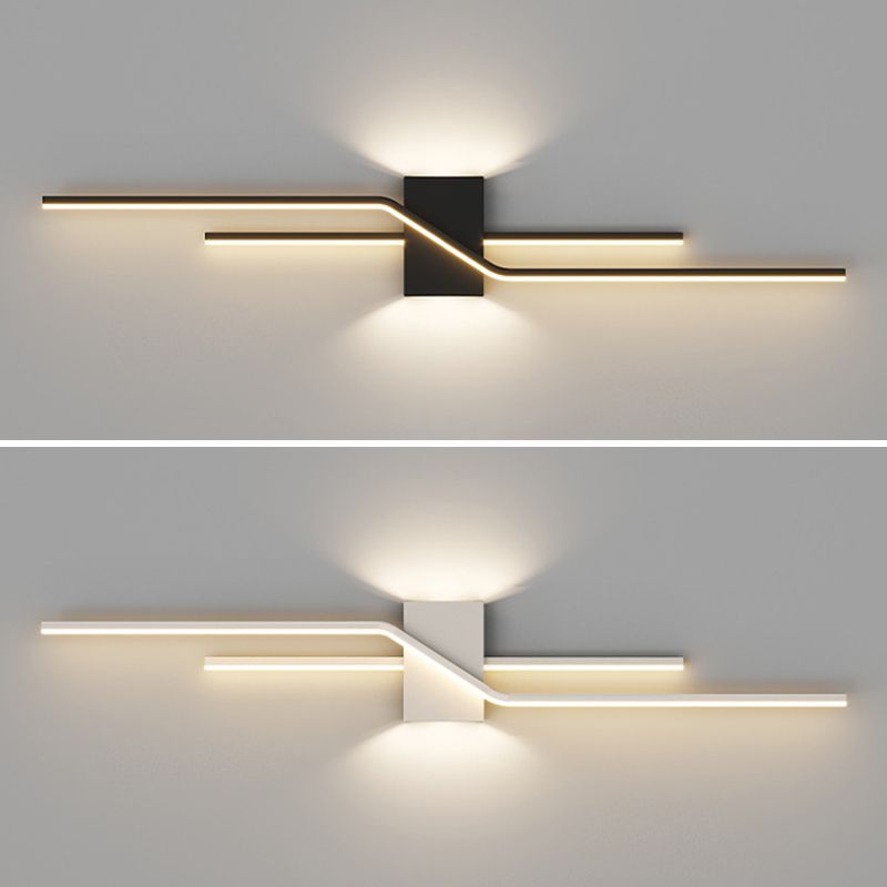 Alana Moderne LED Wandlamp - Zwart/Wit Woonkamer/Slaapkamer