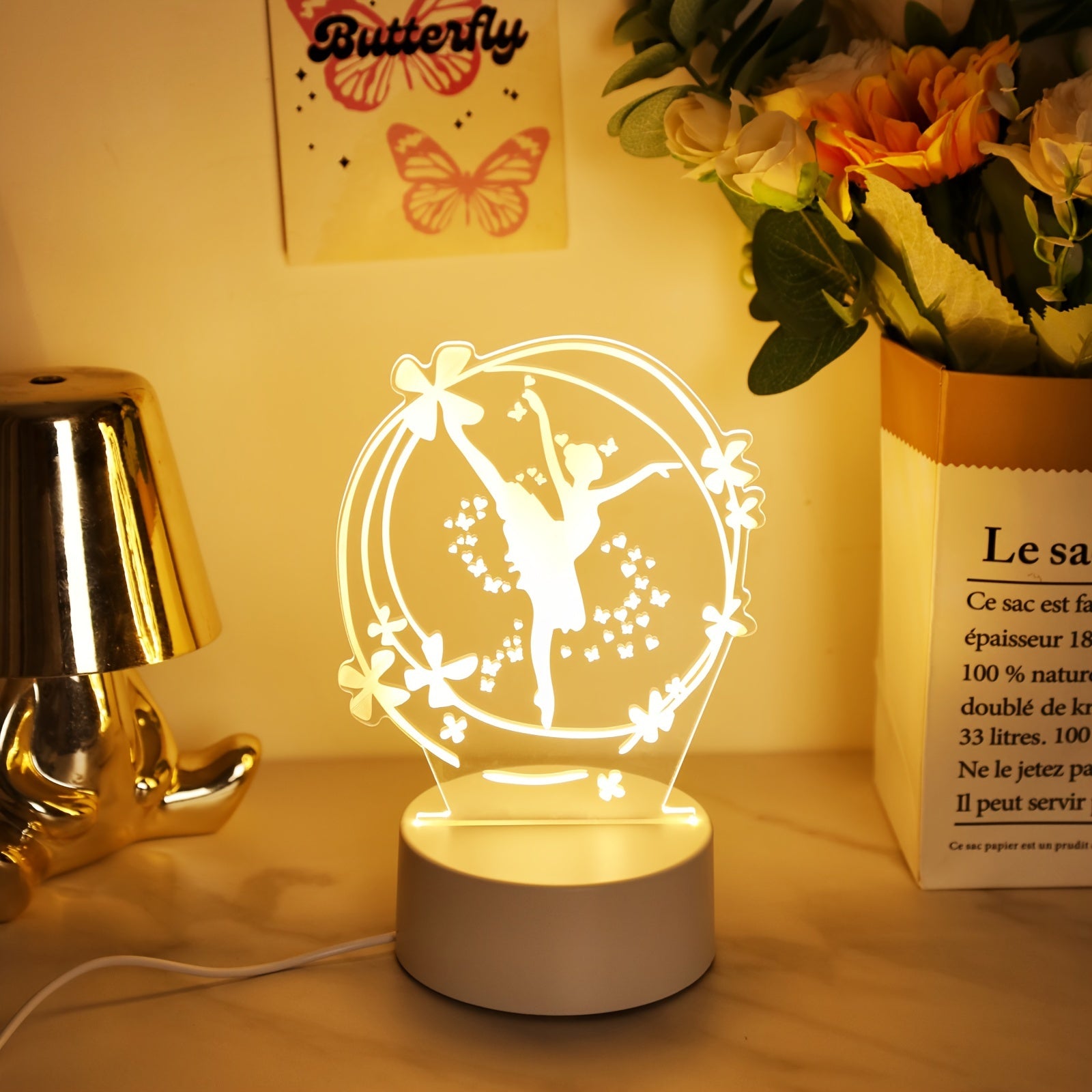 LumiDance - 3D Balletdanser LED Nachtlamp