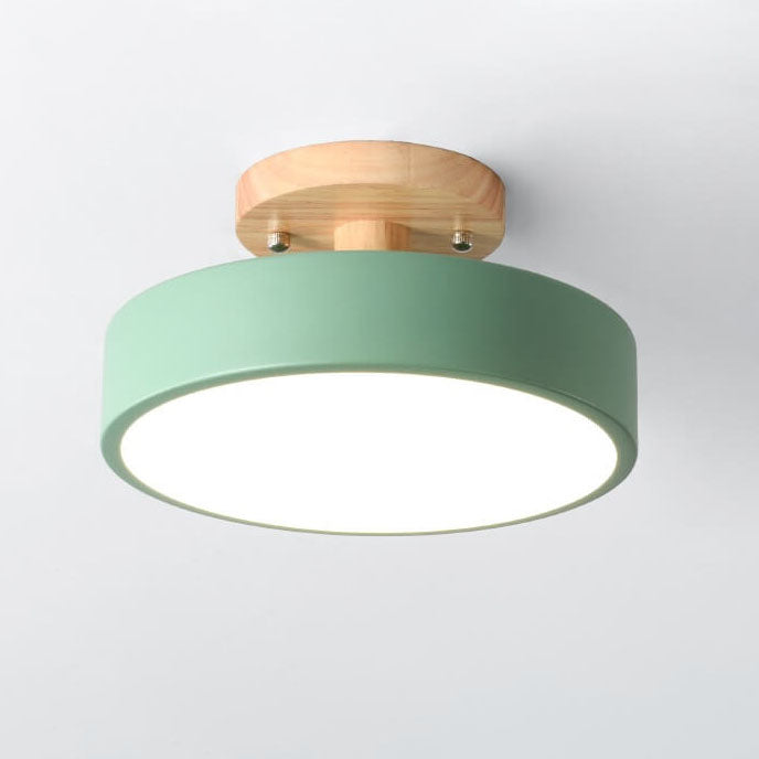 Scandinavische Stijl Ronde LED Semi-Inbouw Plafondlamp