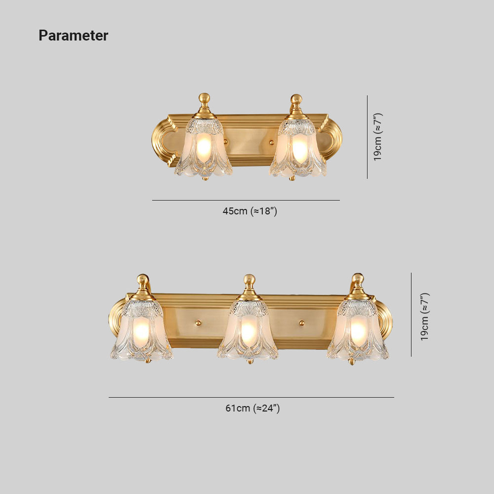 Moderne LED Bloem Wandleuchte Goud Badkamer Metaal & Kristal